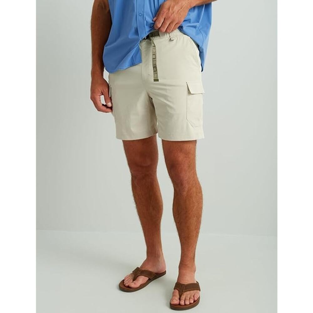 Huk Creekbed Cargo Shorts for Men - Khaki - S